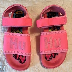 Adidas Pharrell Williams HU Adilette Sandals Pink Size 7 Preowned EUC